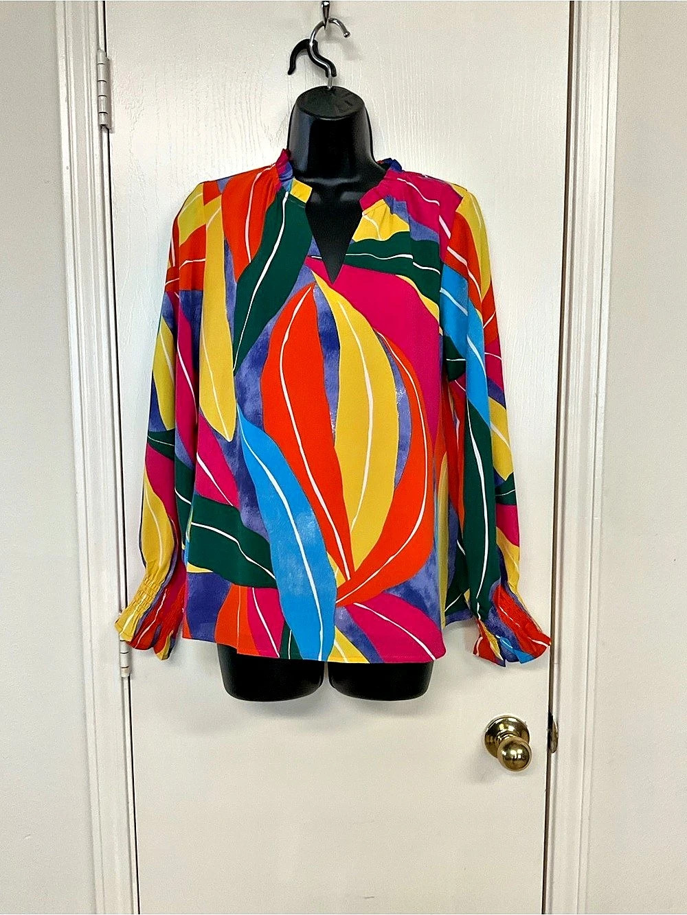 MASCOMODA Abstract Print Blouse in Multi NWT